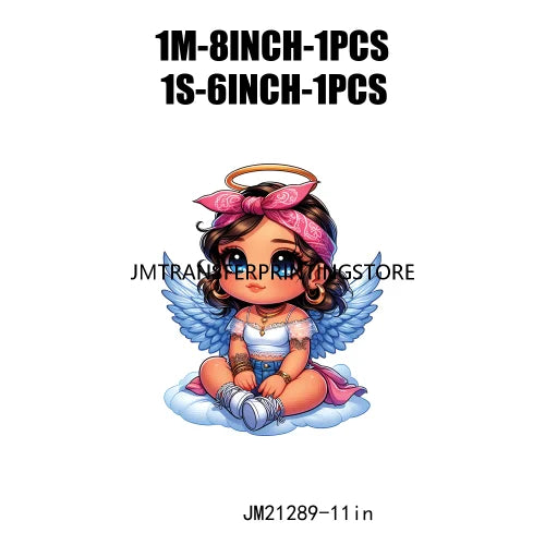 Cute Baby Angel Concha Valentine Kids Lovely Iron On DTF Transfers Printing Stickers Ready To Press For Hoodies