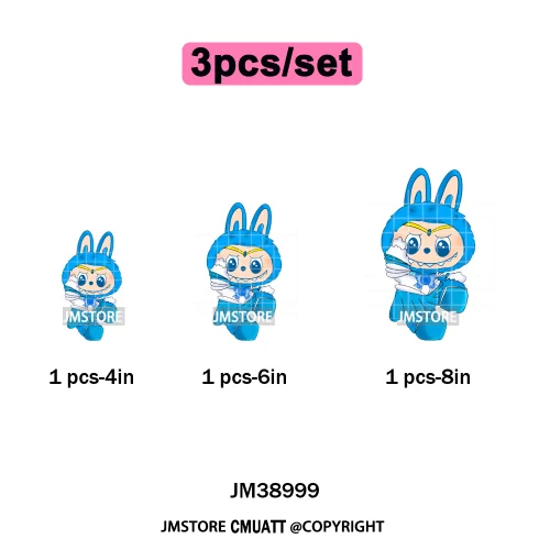 Colorful Monster Keychain Doll Character Designs Iron on DTF Washable Heat Transfers Stickers Ready to Press for T-shrits Bags