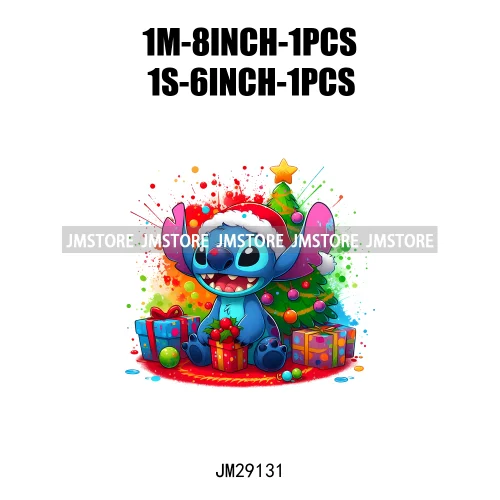 Cartoon Animal Character Merry Christmas Holiday Season Iron On DTF Transfer Stickers Logos Ready To Press For Hoodies