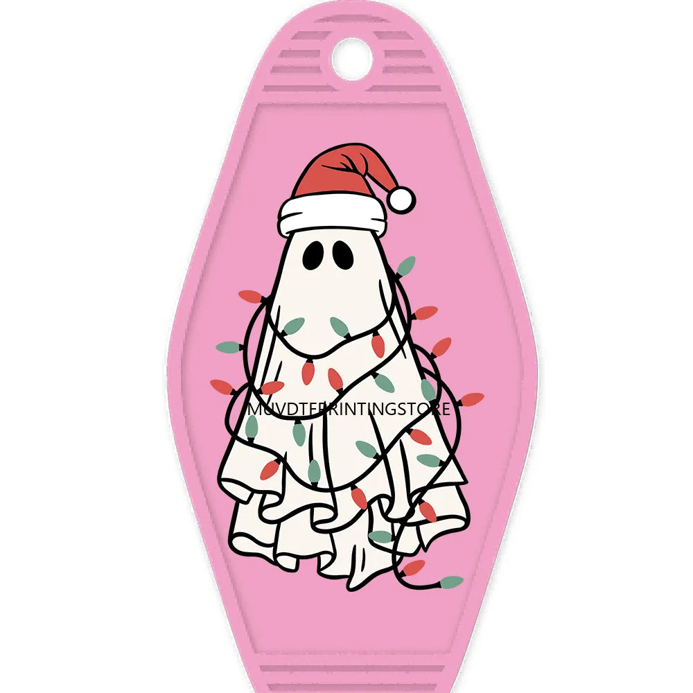 Christmas Boojee Snowman Stanley Tumbler Belt Bag High Quality WaterProof UV DTF Sticker For Motel Hotel Keychain Santa Claus