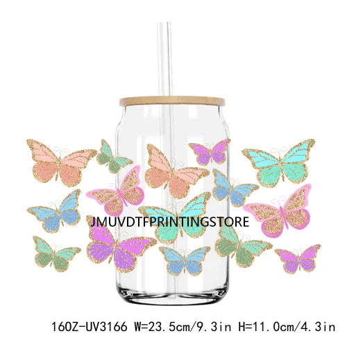 Fashion Women Affirmations Quotes 16OZ UV DTF Cup Wrap Transfers Stickers Custom Labels DIY Waterproof Logo For Libbey Glass Can