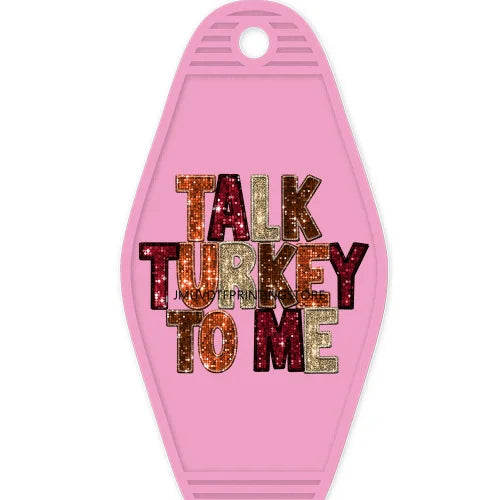 Faux Sequin Take Turkey To Me Christmas Vibes High Quality WaterProof UV DTF Sticker For Motel Hotel Keychain Jesus Is King