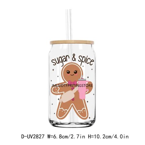 Ghost Dead Inside But It’s Christmas Boojee UV DTF Transfers Stickers Decals For Libbey Cold Cups Mugs Tumbler Waterproof DIY