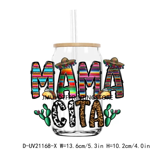 Mecican Cinco De Mayo Sombrero Hat UV DTF Transfers Stickers Decals For Libbey Cold Cups Mugs Tumbler Waterproof DIY Logo Latina