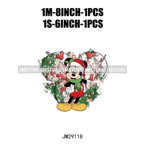 Cartoon Animal Character Merry Christmas Holiday Season Iron On DTF Transfer Stickers Logos Ready To Press For Hoodies