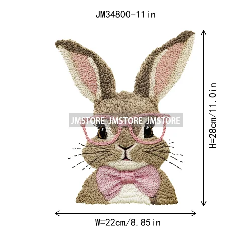 Cute Blowing Bubble Bunny Coquette Preppy Easter Eggs Carrot Iron On DTF Heat Transfer Stickers Ready To Press For T-shirts Bags