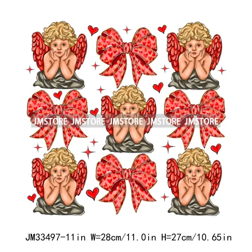 Pink Loved XOXO Coquette Bow Animal Western Cupid Sweet Valentine Iron On DTF Transfers Stickers Ready To Press For Sweatshirts