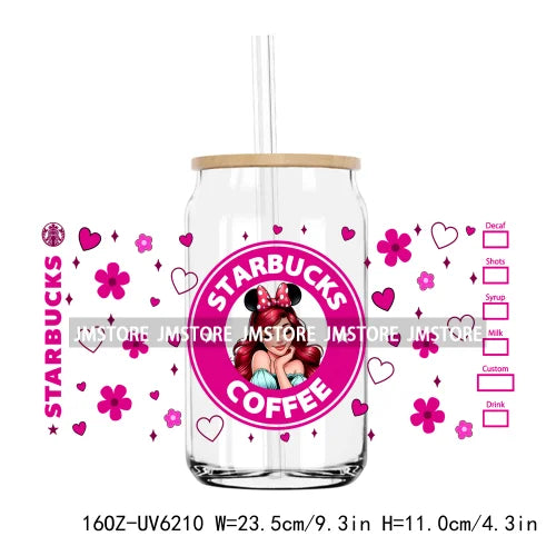 Summer Lovin Pink Ladies Movie 16OZ UV DTF Cup Wrap Transfers Stickers Custom Label Durable Waterproof Logo For Libbey Glass Can