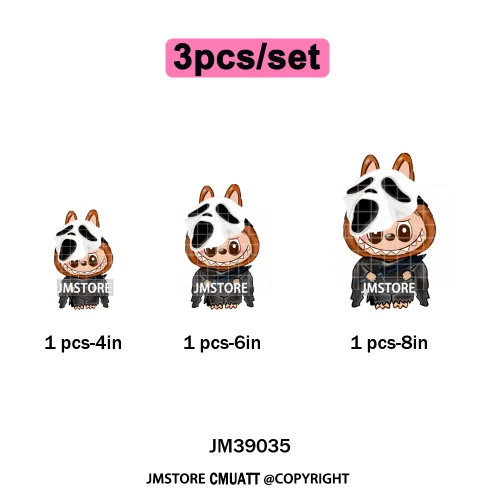 Horror Movie Character Cartoon Dolls Halloween Printing Iron on DTF Washable Transfers Stickers Ready to Press for Clothes Bags