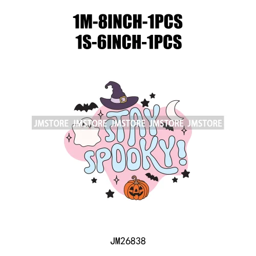 Hot Cute Spooky Ghouls Boo Read Club Bookish Halloween DTF Printing Iron On Transfer Stickers Ready To Press For Hoodies Bags