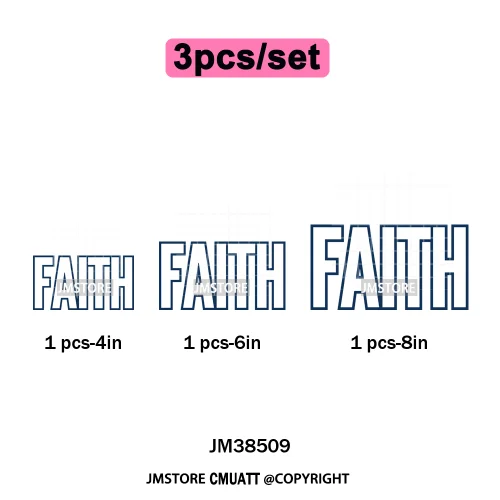 Inspirational God Faith Quotes Good Vibes Blessed Logos Iron on DTF Washable Transfers Stickers Ready to Press for T-shirts Bags