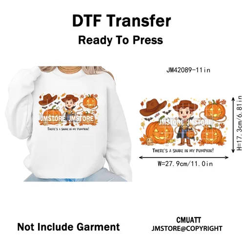 Movie Cartoon Character Coquette Kids Love Girly Halloween Iron on DTF Washable Transfers Stickers Ready to Press for Clothing