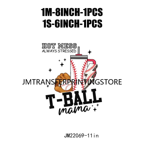 New Baseball Softball T-Ball Mama Sport Season Patches Logos That's My Boy DTF Transfer Stickers Ready To Press For Hoodies