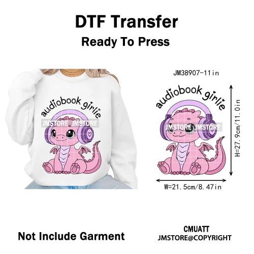 Funny Bookish Romance Reader Book Lovers Motivational Quotes Iron on DTF Washable Transfers Stickers Ready to Press for T-shirts