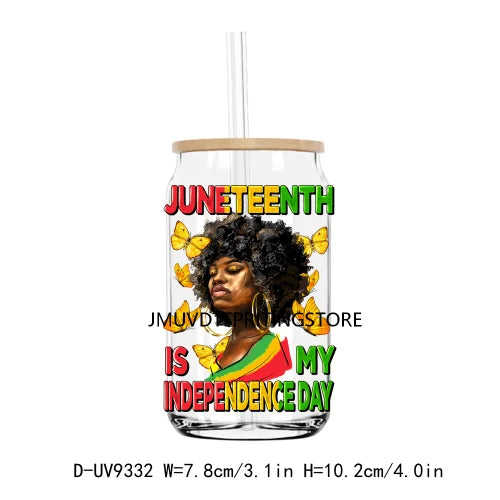 We Are Black History Afro Girl Boy UV DTF Transfer Sticker Decal For Libbey Cold Cups Mug Tumbler Waterproof DIY Logo Juneteenth