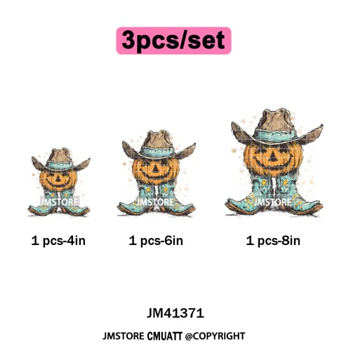 Preppy Coquette Halloween Floral Fall Pumpkin Spooky Season Iron on Washable DTF Transfers Stickers Ready to Press for Clothing