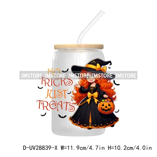 Cartoon Princess Couple Halloween Double Trouble UV DTF Transfer Stickers Decals For Libbey Cold Cup Mug Tumbler Waterproof Logo