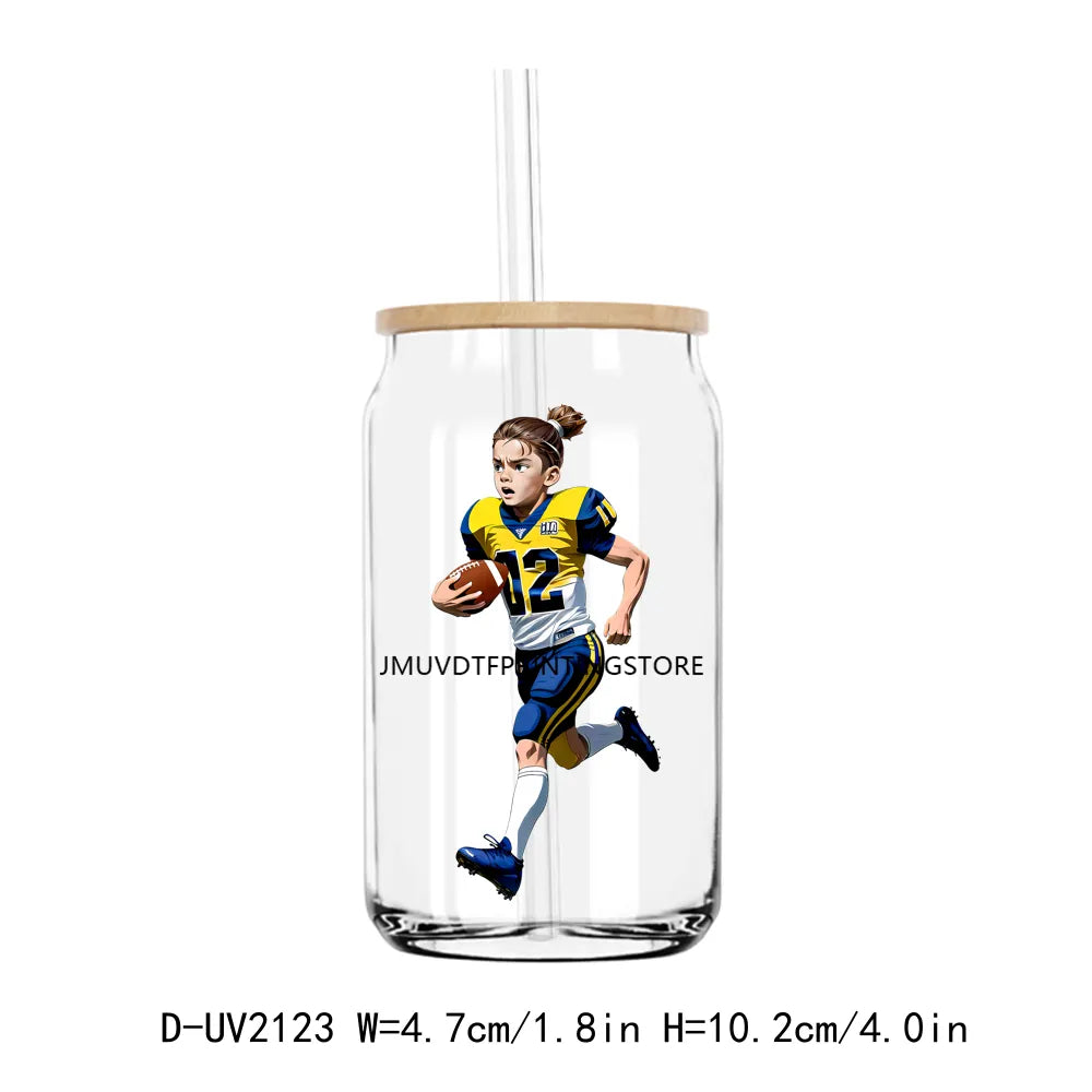 Baseball Football Sport Boy UV DTF Transfers Stickers Decals For Libbey Cold Cups Mugs Tumbler Waterproof DIY Craft