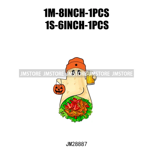 Pan Tasmas Spooky Halloween Conchas Cucuys Mexican Spooky Season Ghost Iron On DTF Transfer Stickers Ready To Press For T-shirts