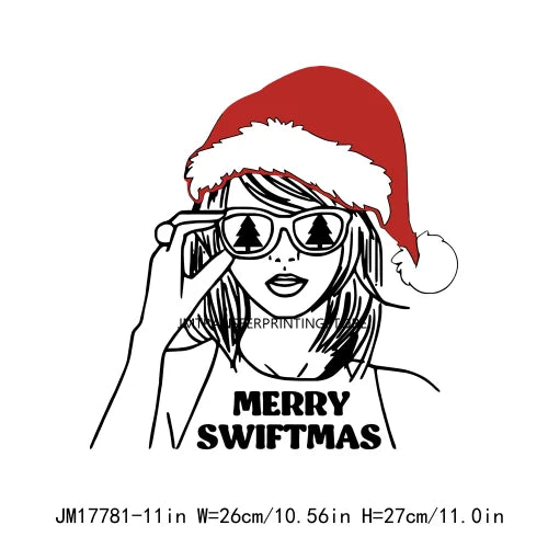 In My Swiftmas Era DTF Decals Don't Get Your Tinsel In A Tangle Merry Christmas Heat Transfer Sticker Ready To Press For Clothes