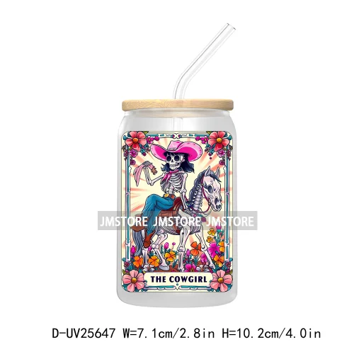 The Witch Tarot Card UV DTF Transfer Stickers Decals For Libbey Cold Cups Mugs Durable Waterproof Custom Logo Label Gothic Vibes