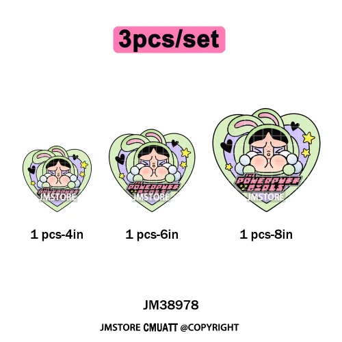 Cute Cry Tears Sad Girls Cartoon Dolls Love Designs Iron on DTF Washable Heat Transfers Stickers Ready to Press for Clothes Bags