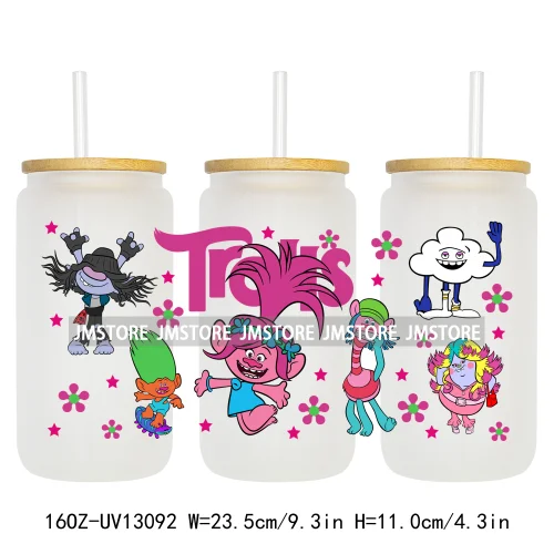 Kids Cartoon Best Friends UV DTF Stickers Ready to Transfer Cup Wrap Custom Labels DIY Craft For Libbey Can Glass Tumblers Mugs