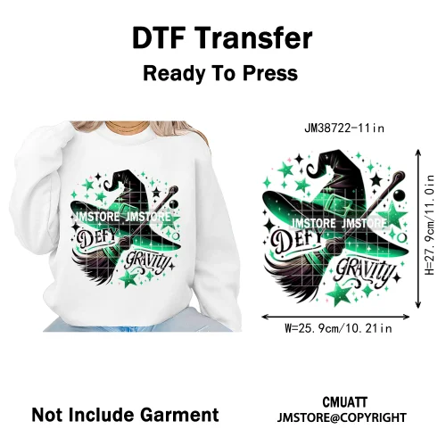 Magic Musical Movies Bad Good Witches Team Pink Green Coquette Iron on DTF Heat Transfers Stickers Ready to Press for T-shirts