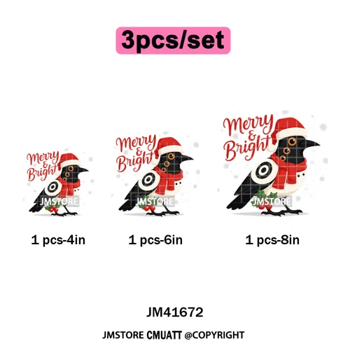 Christmas Kpop Holiday Idol Santa Holly Jolly Merry Christmas Iron on DTF Washable Transfers Stickers Ready to Press for Textile