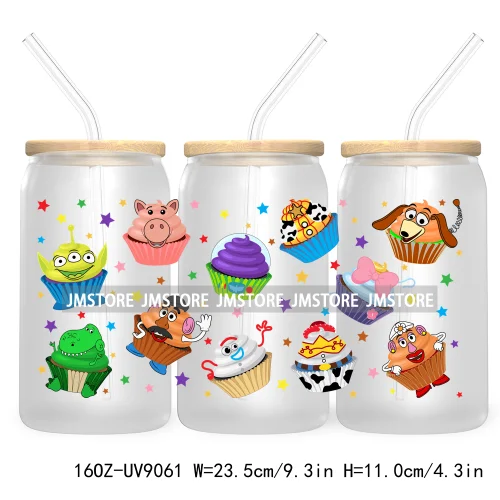 Horror Ice Cream Halloween Popsicles 16OZ UV DTF Cup Wrap Transfer Stickers Custom Labels Waterproof Logo For Libbey Glass Can