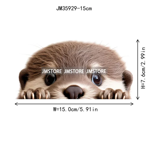 15cm 5.9in Kids Hide-and-seek Animal Iron On Heat Transfer Sticker For Clothes Vinyl Thermal Appliques Washable T-Shirt Decal