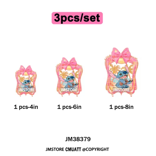 Retro Cartoon Happy Summer Vacation Vibes Coquette Seashells Iron on DTF Heat Transfer Stickers Ready to Press for Clothes Bags