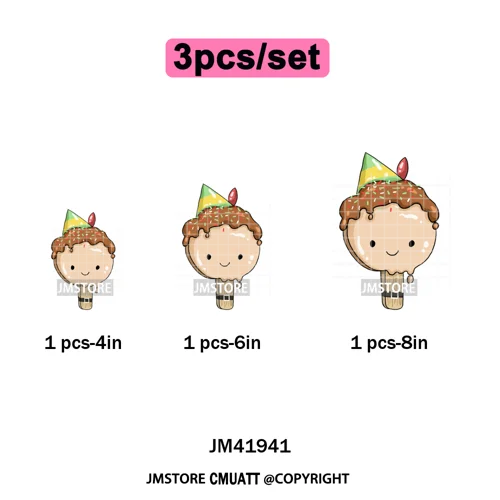 Sweet Christmas Popsicles Spooky Halloween Ice Cream Iron on DTF Washable Transfers Stickers Ready to Press for Clothing Bags