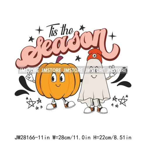 Cute Mama Babe Stay Spooky Let's Go Ghouls Halloween Season Designs DTF Iron On Transfers Stickers Ready To Press For Clothes