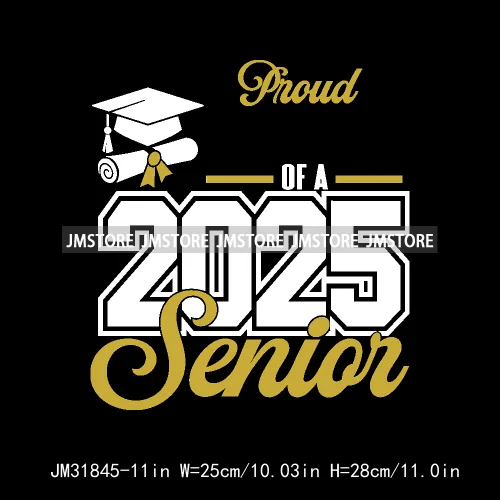 Proud Graduate Family Senior 2025 Dad Mom Brother Sister Iron On DTF Transfers Stickers Ready To Press For Sweatshirts Bags