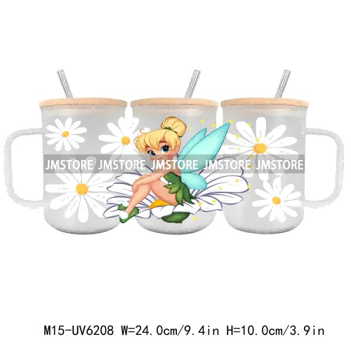 Cartoon Characters Best Friends UV DTF Sticker For 15OZ Mug Libbey Glass Cup Can Wrap Transfer Sticker Custom Labels DIY Logo