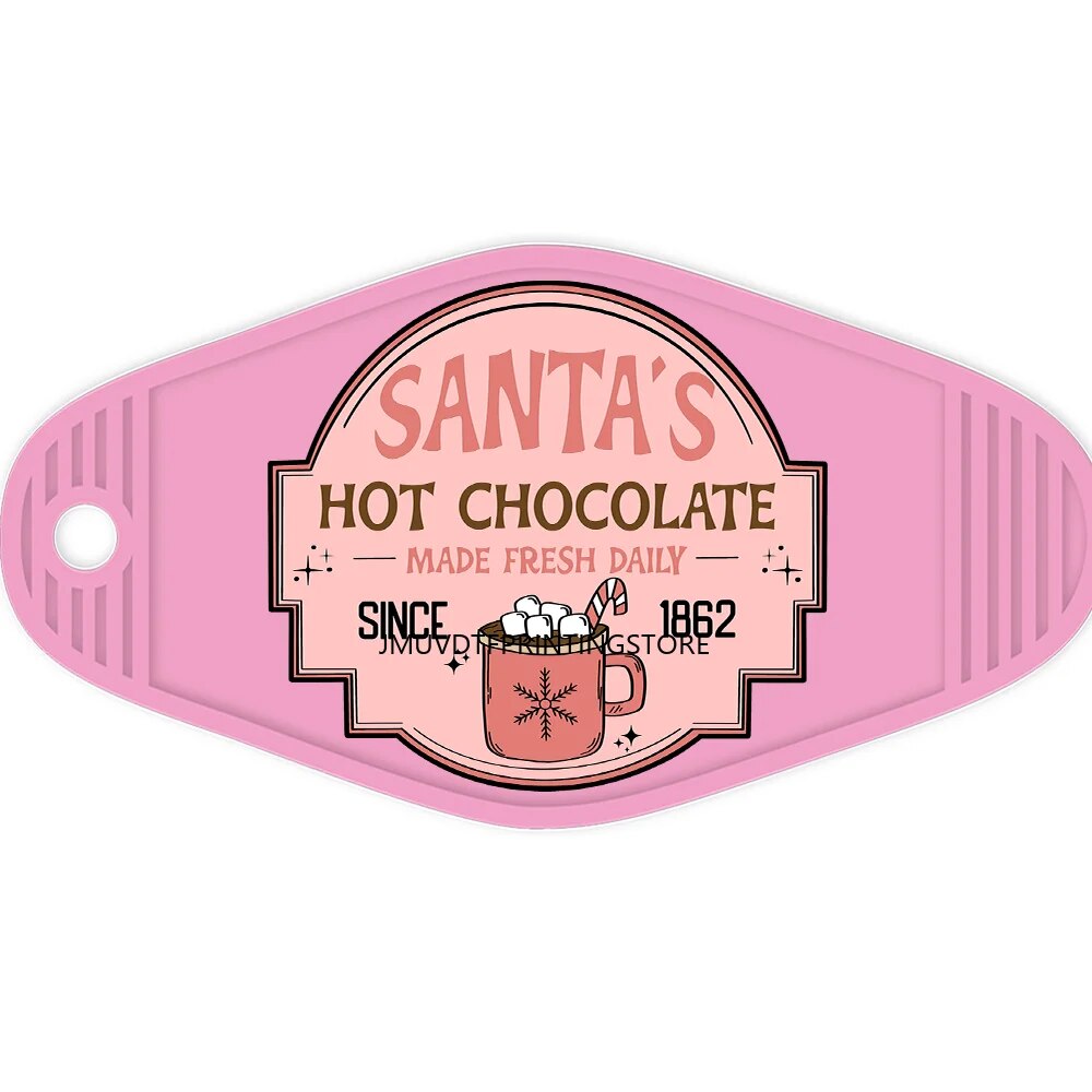 Retro Christmas Dashing Through the Snow High Quality WaterProof UV DTF Sticker For Motel Hotel Keychian