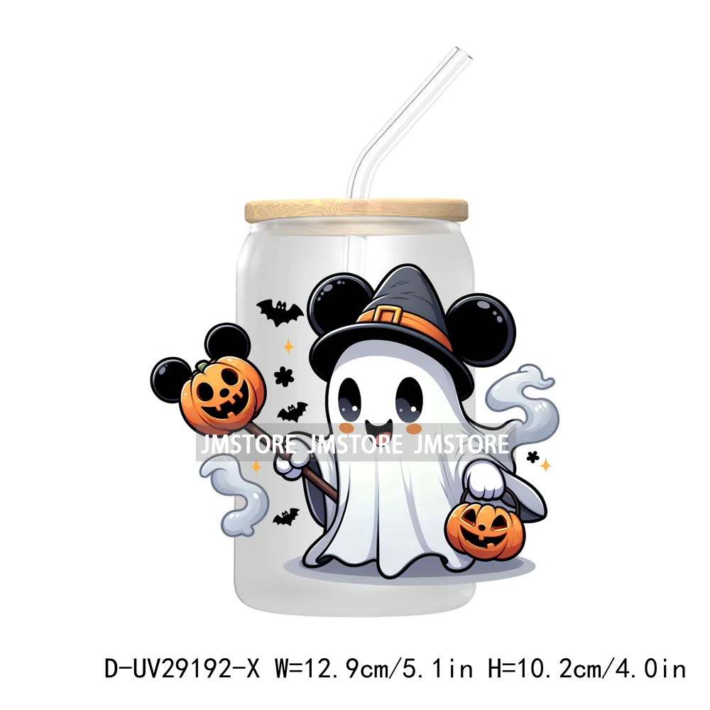 Cute Halloween Horror Characters UV DTF Transfer Stickers Decals For Libbey Cold Cups Mug Tumbler Waterproof Scary Movie Killers