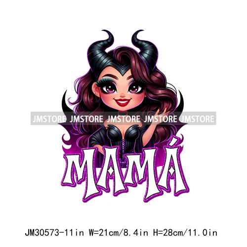 Halloween Spooky Horror Cartoon Mama Character Printing Iron On DTF Transfers Stickers Ready To Press For Sweatshirts