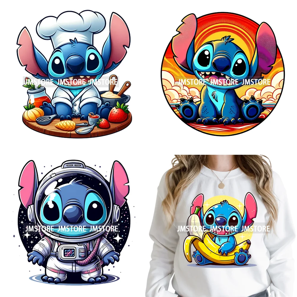Trendy Cartoon Animal Characters Lover Cold Peel Logos Iron on DTF Washable Transfers Stickers Ready to Press for Hoodies Bags