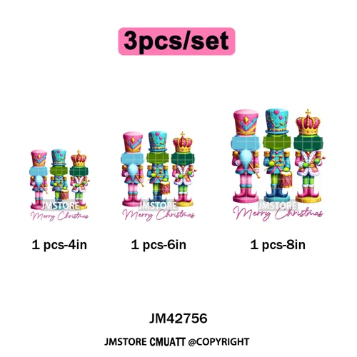 Merry Christmas Holly Jolly Coquette Tree Cartoon Movie Vibes Iron on DTF Washable Transfer Stickers Ready to Press for Textiles