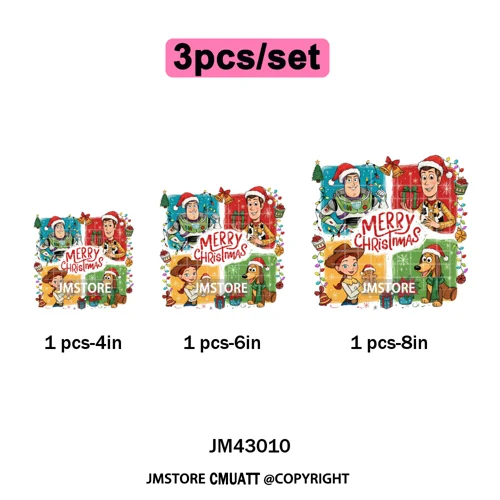 Girly Coquette Merry Christmas Ginger Cartoon Cozy Jolly Season Iron on DTF Heat Transfers Stickers Ready to Press for Clothing