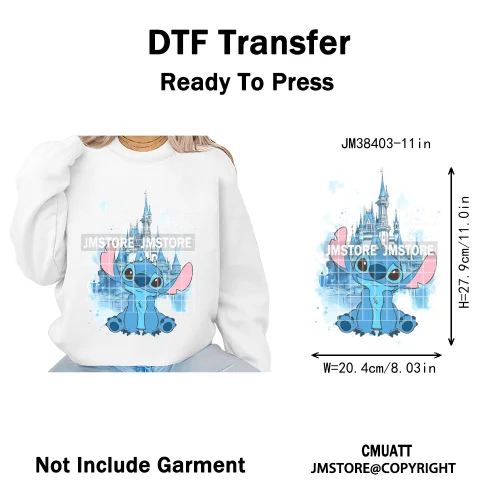 Cute Summer Holiday Life Palm Beach Vibes Cartoon Characters Coquette Iron on DTF Transfers Stickers Ready to Press for Clothing