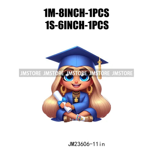 Chicano Graduation Para Mi Familia Si Se Pudo Chicano Educated Latina Sernior School Girls DTF Transfer Stickers For T-shirts