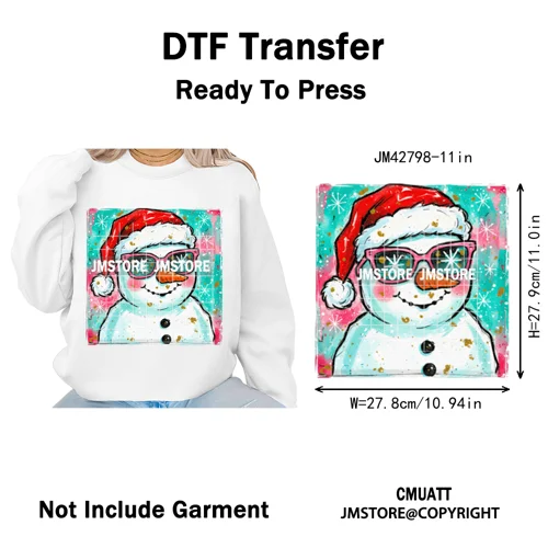 Preppy Brushstroke Gingerbread Santa Bow Tree Merry Christmas Girly Iron on DTF Transfers Stickers Ready to Press for T-shirts