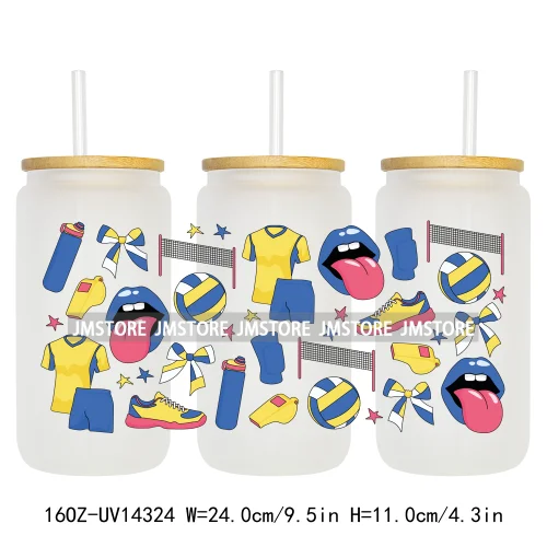 Coquette Baseball Mom Sports UV DTF Stickers Ready to Transfer Cup Wrap Custom Label DIY Craft For Libbey Can Glass Tumbler Mug