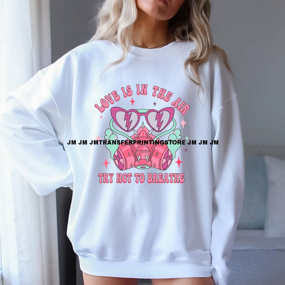 Funny Retro Skeleton Valentine's Day Wine Coffee Chocolate Is My Valentine Love You To Dead DTF Transfer Stickers For Sweatshirt
