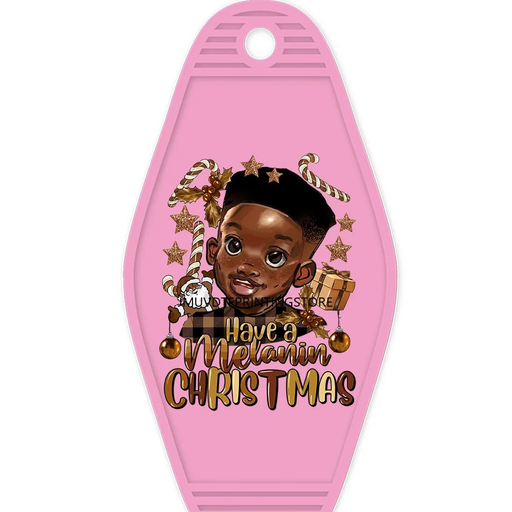 Black Girl Just A Girl Who Loves Fall High Quality WaterProof UV DTF Sticker For Motel Hotel Keychian Merry Christmas Afro Girl