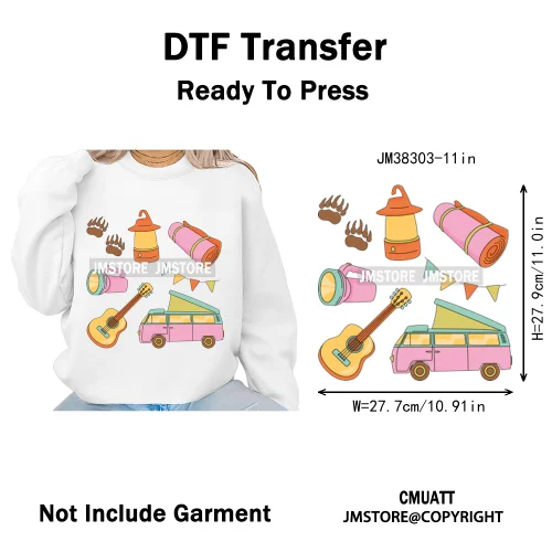 Cute Summer Book Picnic Kindle Club Beach Reading Bookish Vacation Iron on DTF Transfer Stickers Ready to Press for Clothes Bags