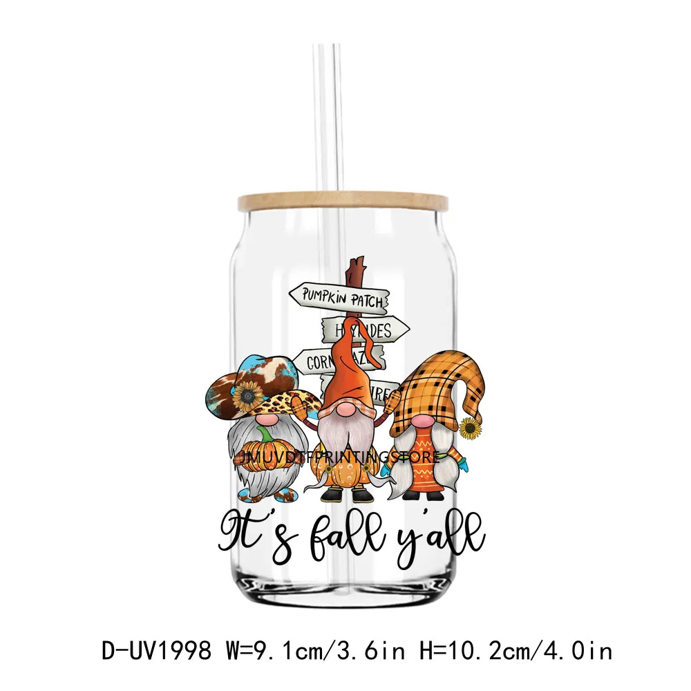 Get Your Fat Pants Funny Thanksgiving UV DTF Transfers Stickers Decals For Libbey Cold Cups Mugs Tumbler Waterproof DIY Craft